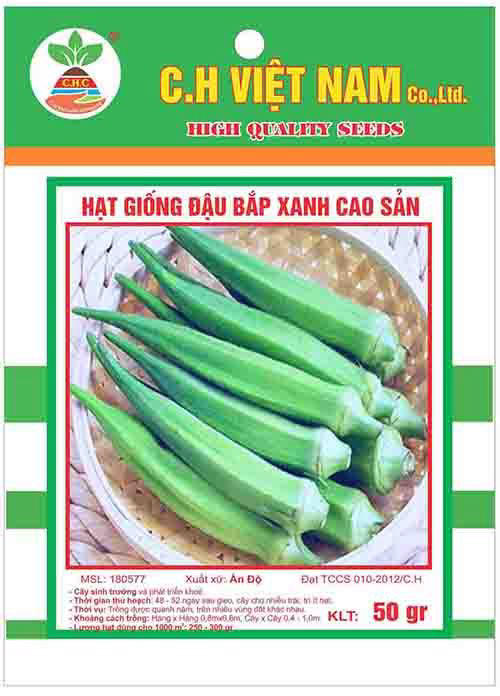 High yield green okra seeds